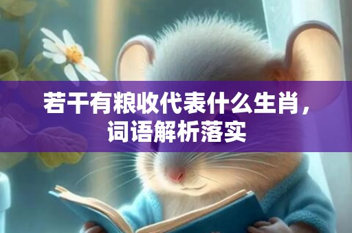 若干有粮收代表什么生肖，词语解析落实插图
