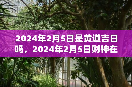 2024年2月5日是黄道吉日吗，2024年2月5日财神在哪个方位