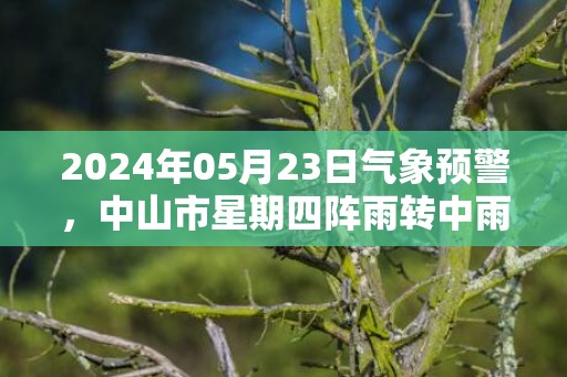 2024年05月23日气象预警，中山市星期四阵雨转中雨最高温度29度