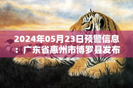 2024年05月23日预警信息：广东省惠州市博罗县发布暴雨红色预警