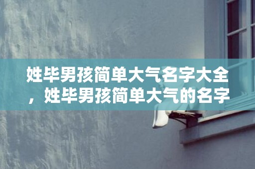 姓毕男孩简单大气名字大全，姓毕男孩简单大气的名字