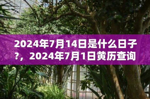 2024年7月14日是什么日子?，2024年7月1日黄历查询