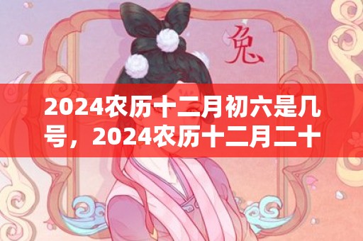 2024农历十二月初六是几号，2024农历十二月二十九宜忌