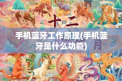 手机蓝牙工作原理(手机蓝牙是什么功能)