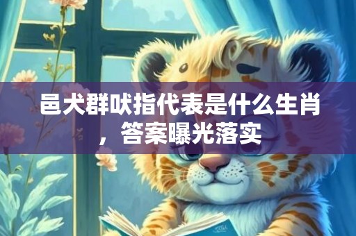 邑犬群吠指代表是什么生肖，答案曝光落实插图