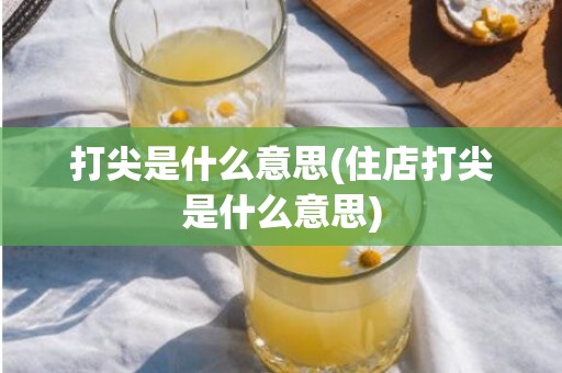 打尖是什么意思(住店打尖是什么意思)