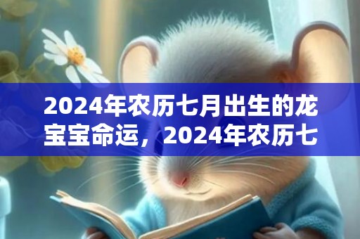 2024年农历七月出生的龙宝宝命运，2024年农历七月属鼠人运势运程