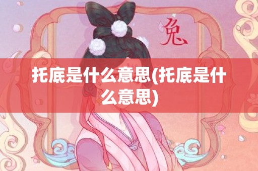 托底是什么意思(托底是什么意思)