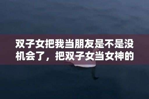 双子女把我当朋友是不是没机会了，把双子女当女神的星座男