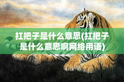 扛把子是什么意思(扛把子是什么意思啊网络用语)
