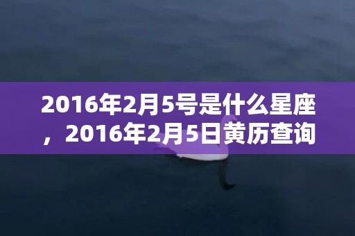 2016年2月5号是什么星座，2016年2月5日黄历查询