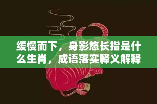 缓慢而下，身影悠长指是什么生肖，成语落实释义解释