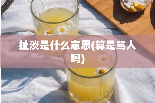 扯淡是什么意思(算是骂人吗)
