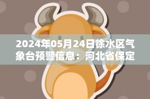 2024年05月24日徐水区气象台预警信息：河北省保定市徐水区发布冰雹橙色预警