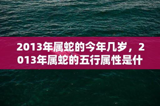 2013年属蛇的今年几岁，2013年属蛇的五行属性是什么