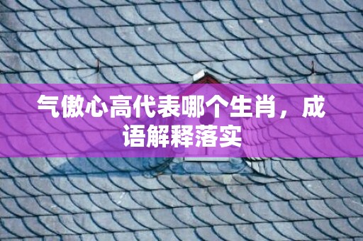 气傲心高代表哪个生肖，成语解释落实插图