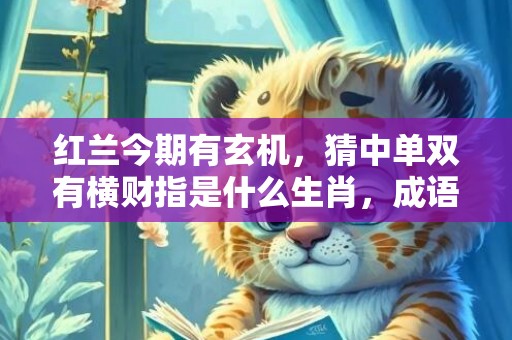 红兰今期有玄机，猜中单双有横财指是什么生肖，成语释义解释落实插图