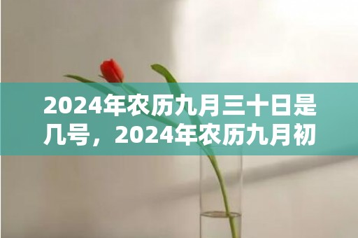 2024年农历九月三十日是几号，2024年农历九月初八出生的男孩取名精选字