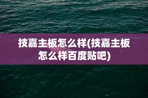 技嘉主板怎么样(技嘉主板怎么样百度贴吧)