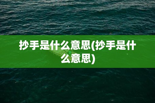 抄手是什么意思(抄手是什么意思)