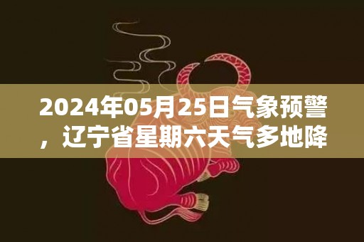 2024年05月25日气象预警，辽宁省星期六天气多地降雨最高温24度