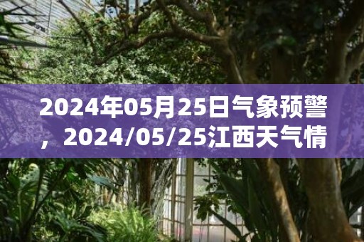 2024年05月25日气象预警，2024/05/25江西天气情况概述