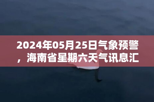 2024年05月25日气象预警，海南省星期六天气讯息汇总