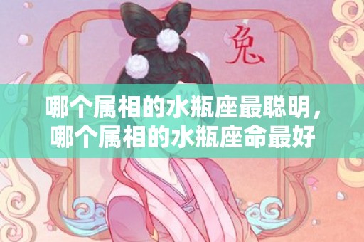 哪个属相的水瓶座最聪明，哪个属相的水瓶座命最好