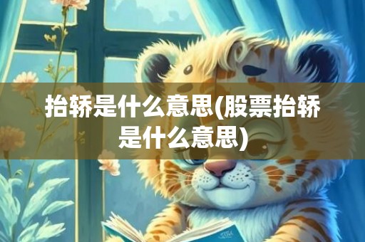 抬轿是什么意思(股票抬轿是什么意思)