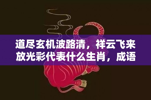 道尽玄机波路清，祥云飞来放光彩代表什么生肖，成语解释落实
