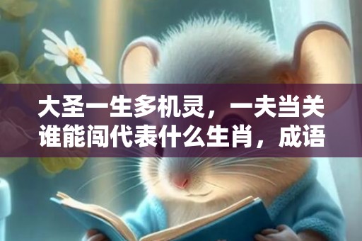 大圣一生多机灵，一夫当关谁能闯代表什么生肖，成语解释落实