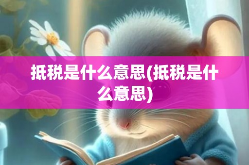 抵税是什么意思(抵税是什么意思)