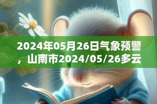 2024年05月26日气象预警，山南市2024/05/26多云转小雨最高气温28℃