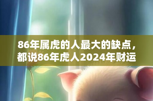 86年属虎的人最大的缺点，都说86年虎人2024年财运好