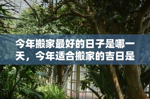 今年搬家最好的日子是哪一天，今年适合搬家的吉日是哪天