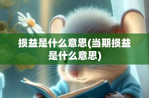 损益是什么意思(当期损益是什么意思)