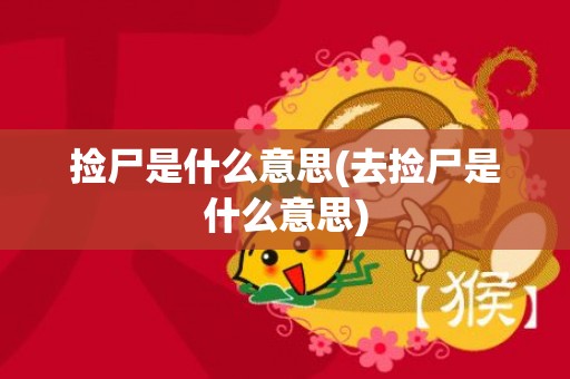 捡尸是什么意思(去捡尸是什么意思)