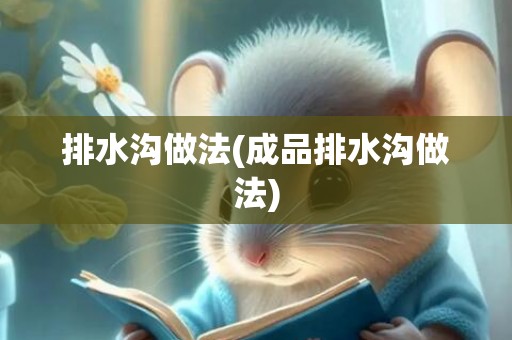 排水沟做法(成品排水沟做法)