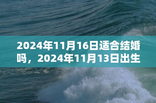 2024年11月16日适合结婚吗，2024年11月13日出生男宝宝乳名怎么取