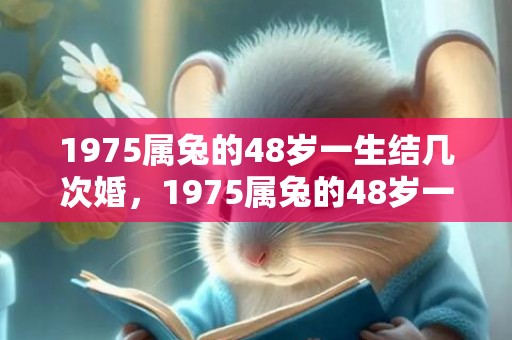 1975属兔的48岁一生结几次婚，1975属兔的48岁一生桃花运