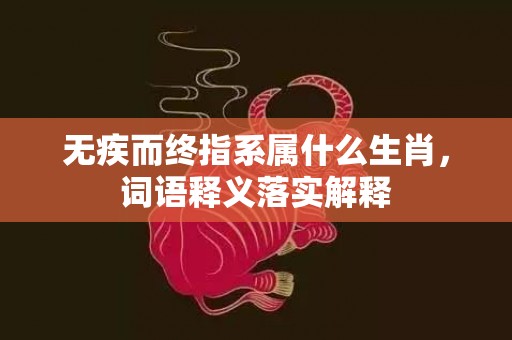 无疾而终指系属什么生肖，词语释义落实解释
