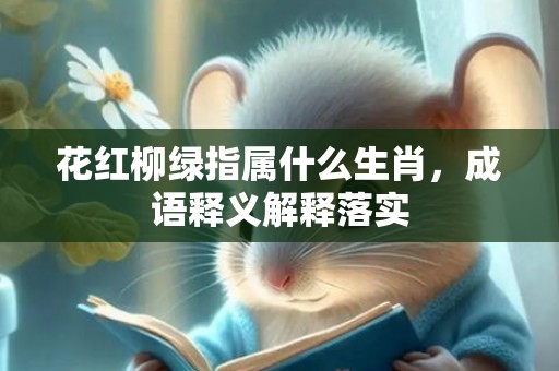 花红柳绿指属什么生肖，成语释义解释落实