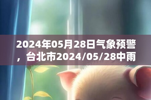 2024年05月28日气象预警，台北市2024/05/28中雨转多云最高温度23度