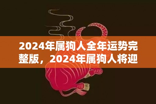 2024年属狗人全年运势完整版，2024年属狗人将迎来天塌大事