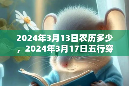2024年3月13日农历多少，2024年3月17日五行穿衣指南