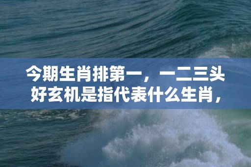 今期生肖排第一，一二三头好玄机是指代表什么生肖，标准成语落实释义