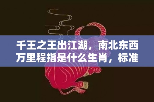 千王之王出江湖，南北东西万里程指是什么生肖，标准成语落实释义