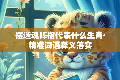 摆迷魂阵指代表什么生肖·精准词语释义落实