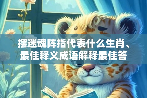 摆迷魂阵指代表什么生肖、最佳释义成语解释最佳答