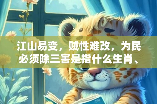 江山易变，贼性难改，为民必须除三害是指什么生肖、标准成语释义落实